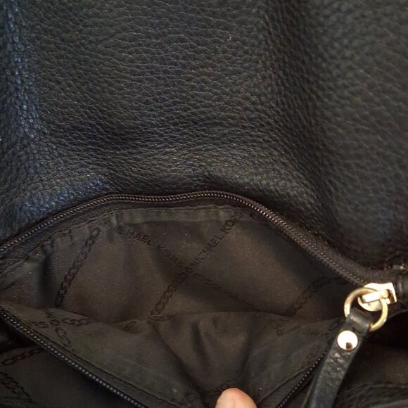 Michael Kors Wallet Large Lillie Gusset Carryall Black Soft Pebbled Leather - Picture 12 of 15